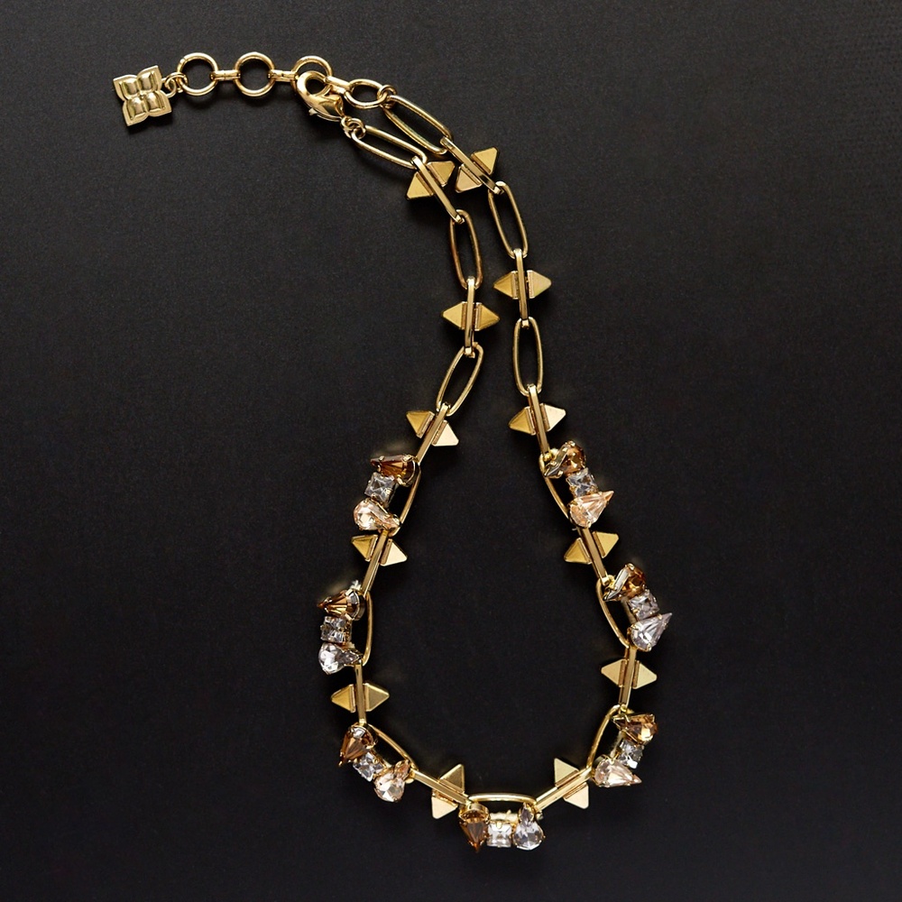 BCBG Crystal and Stud Necklace